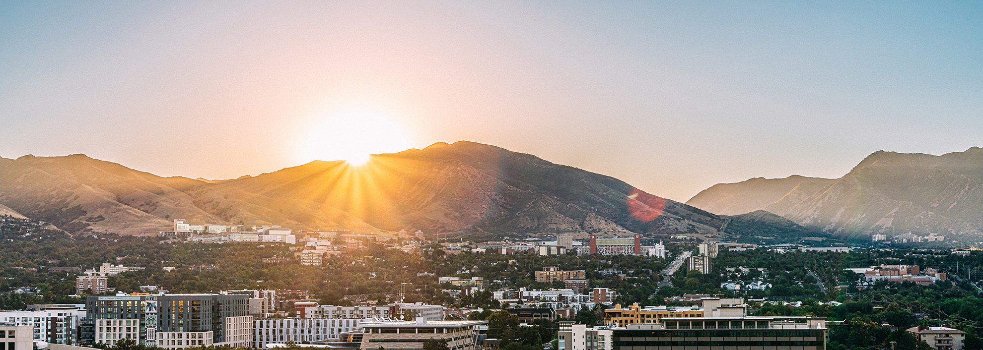 Sunrise Over the Wasatch Range near Salt Lake City, Utah